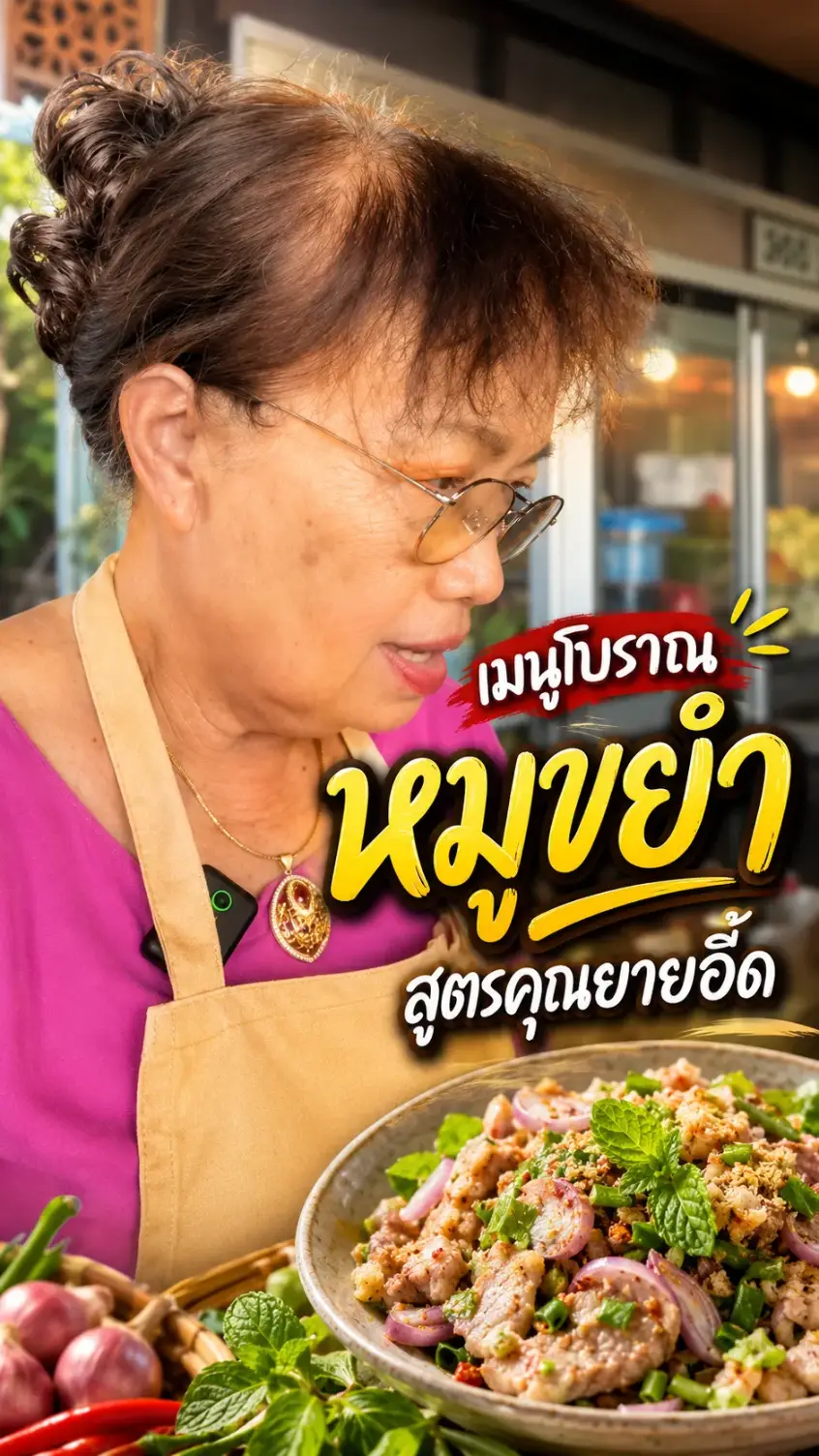 หมูขยำ ร้านคดข้าว จันทบุรี